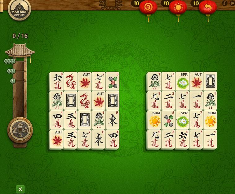 Tower Mahjong jogo online gratuito