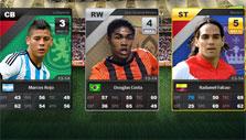 Player cards in United Eleven