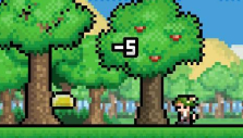 Fighting a slime in Ultra Pixel Survive Fighting a slime in Ultra Pixel Survive