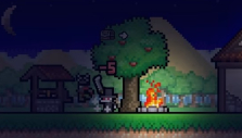 Battling a zombie in Ultra Pixel Survive