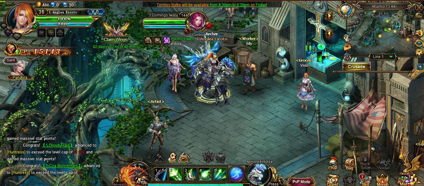 Online Browser Game Reviews: Wings of Destiny - Online Browser-Based MMORPG  Game Review