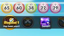 Gamepoint Bingo: Diagonal has been won