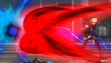 Unleashing powerful attacks in UNDER NIGHT IN-BIRTH II Sys: Celes