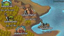 Game map in Unlimited Ninja Game map in Unlimited Ninja
