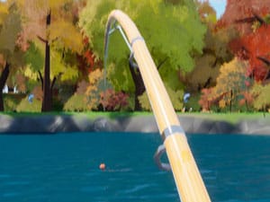 Fishing mini-game in Wild Roots