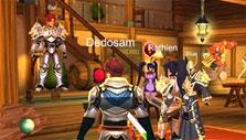 A tavern gathering in AdventureQuest 3D