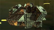 My ship, the "Fortress" in Galactic Junk League